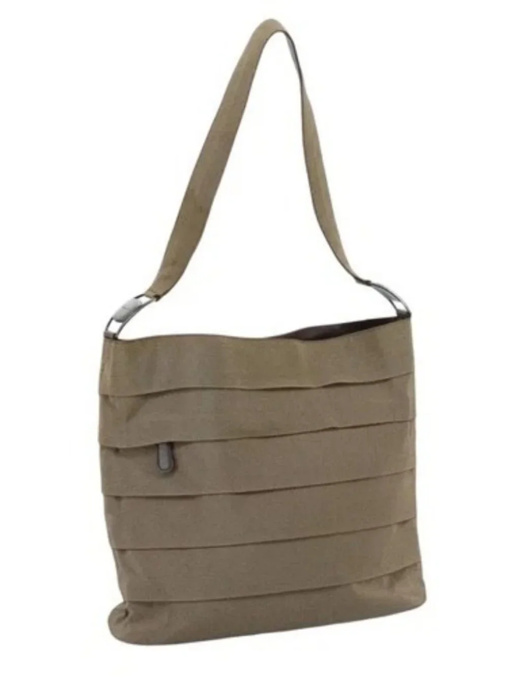 Salvatore Ferragamo Vala Shoulder Bag Canvas Brown Auth bs20980